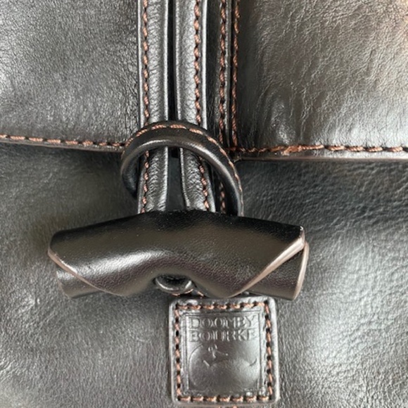 Dooney & Bourke Florentine Dark Brown Medium Toggle Shoulder Bag - Picture 6 of 9